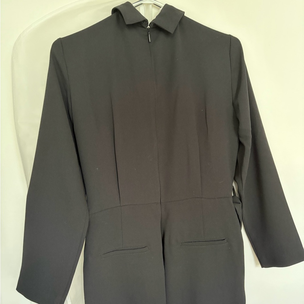 Mango Black Tailored Jumpsuit with Waist Tie - Picture 4 of 7
